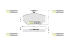 Bremsbelagsatz Scheibenbremse STARLINE BD S052 für VW PASSAT B3 B4 Variant 3A5 3