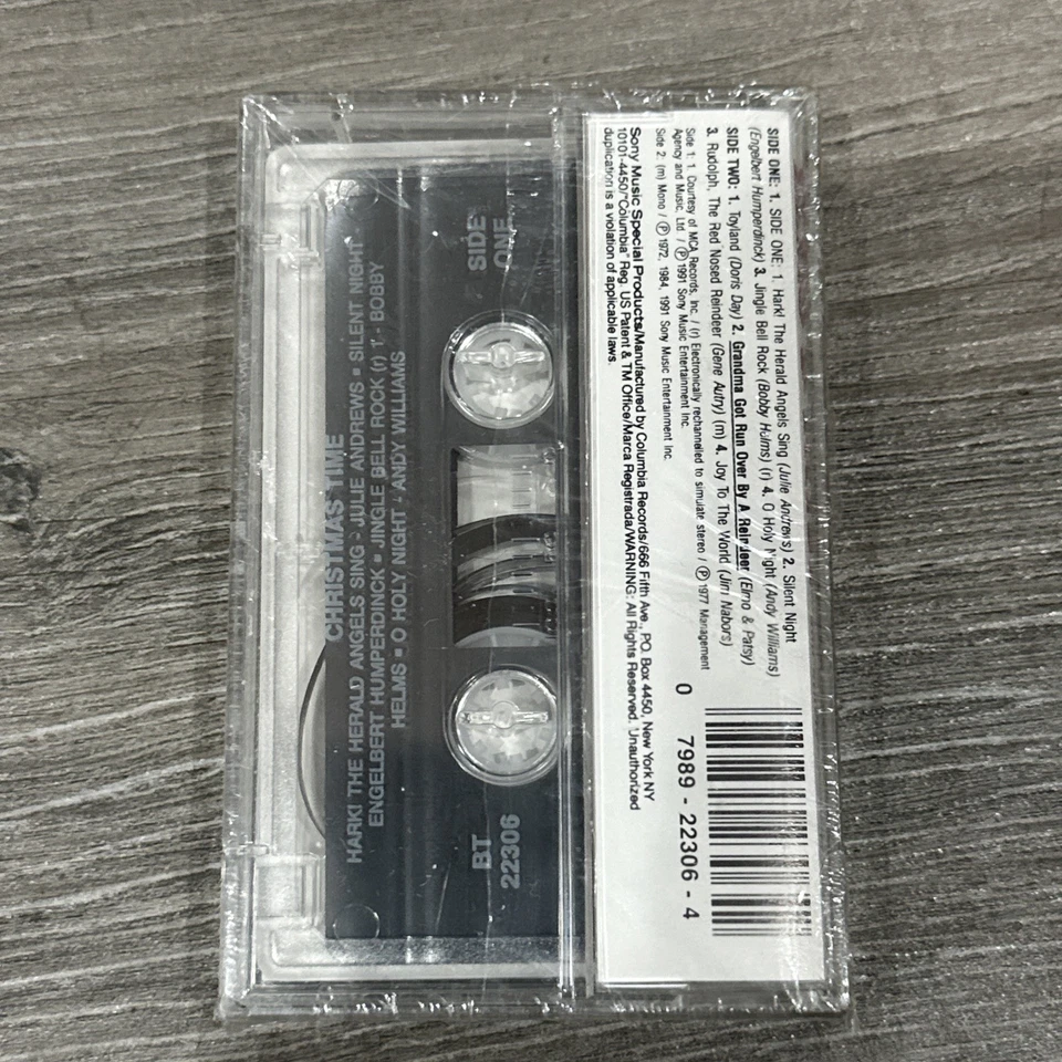 NEW SEALED Vintage Cassette Christmas Time Feat ELMO & PATSY Grandma Got Run Ove - Image 2 of 2