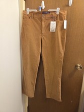 Gloria Vanderbilt Amanda Slim Womens Plus Size 18 Cider Spice Corduroy Jeans New