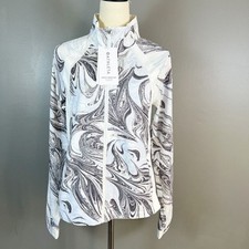 NWT Athleta Run With It Printed Jacket S Marble Lightweight Packable Full Zip