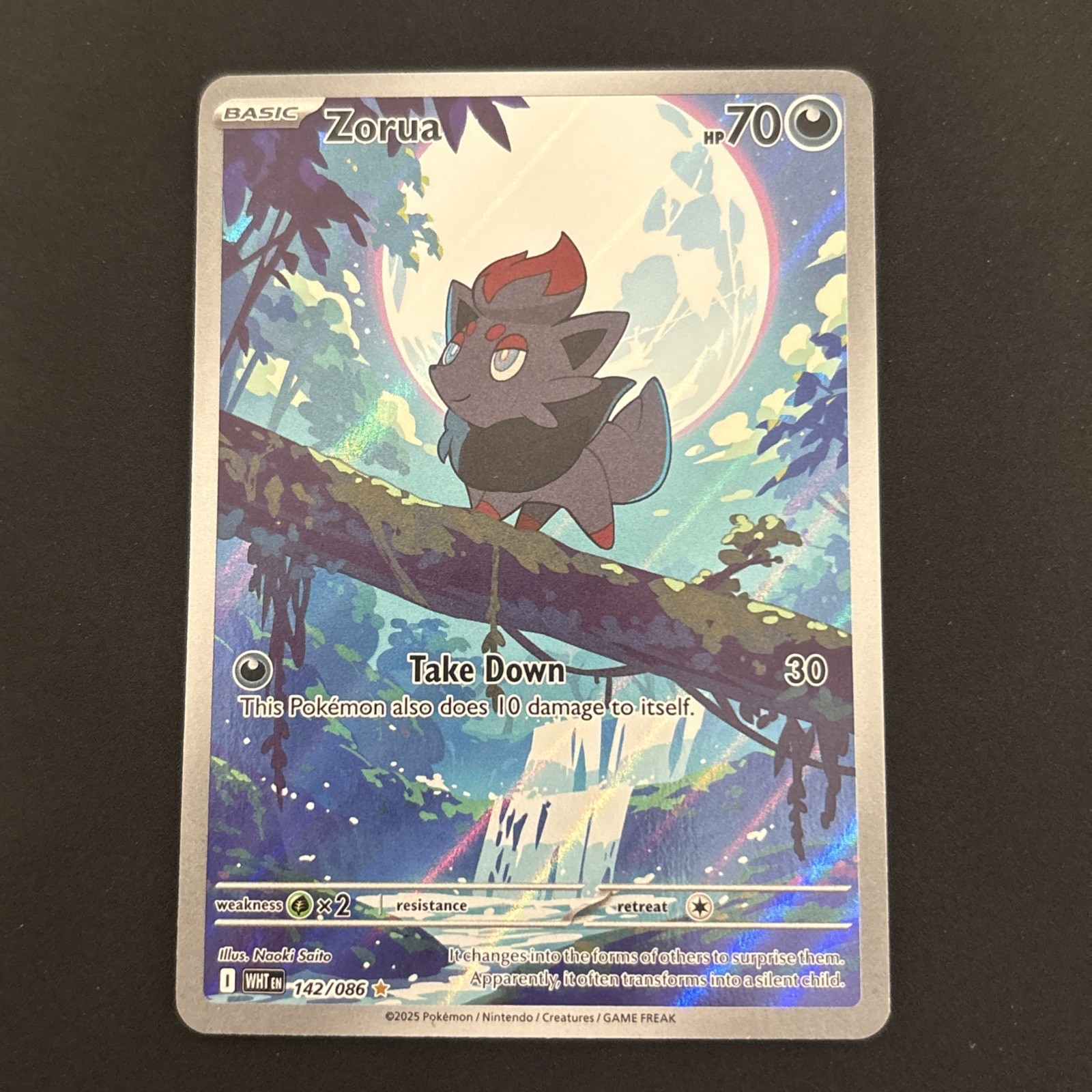 Zorua 142/086 Sv: White Flare Holo