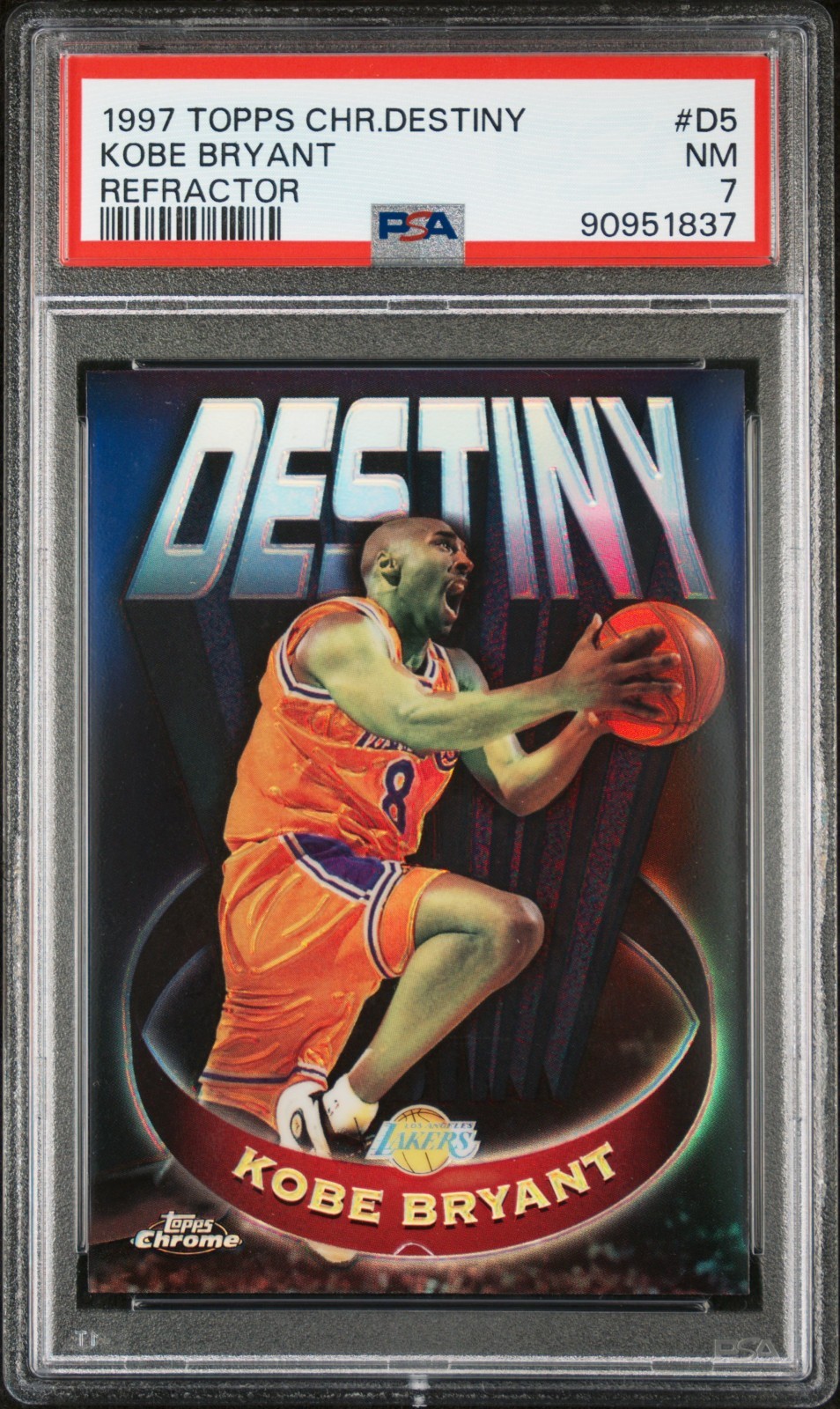 Kobe Bryant 1997 Topps Chrome #D5 Destiny - Refractor Price Guide