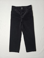 Ann Taylor Pants Womens Sz 6 Black Thick Corduroy Straight Leg HR Double Button