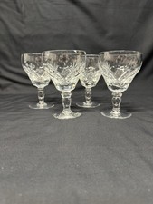 Set of 4 Royal Brierley Crystal Wine Glasses Water Goblets 5 1/2" Elizabeth