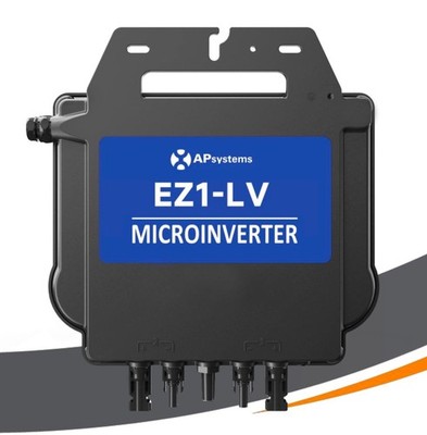 APSystems 120v EZ1-LV Plug-in Balcony Solar Microinverter with Power Cord