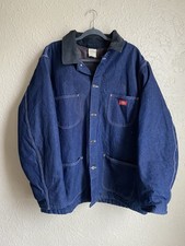 VTG Dickies Men's XL Denim Blanket Lined Chore Barn Coat , Farmcore Workwear
