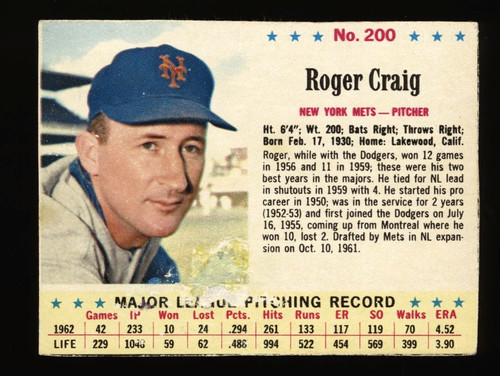 1963 Roger Craig #200