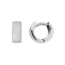 Silverly Sterling Silver Hoop Earrings Small Chunky Huggie Flat Square Tube