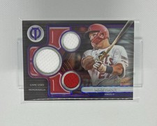 2024 Topps Tribute - Mike Trout - Triple Relic - Purple /50 - TTR-MT - Game Used