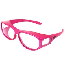 Global Vision Escort Women's Safety OTG Glasses Pink Frames Clear Lenses