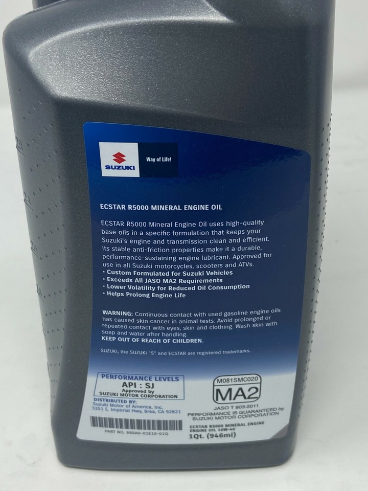 OEM 2001-2021 Suzuki GSX-R1000 10w40 Semi Synthetic Oil Change - Foto 11