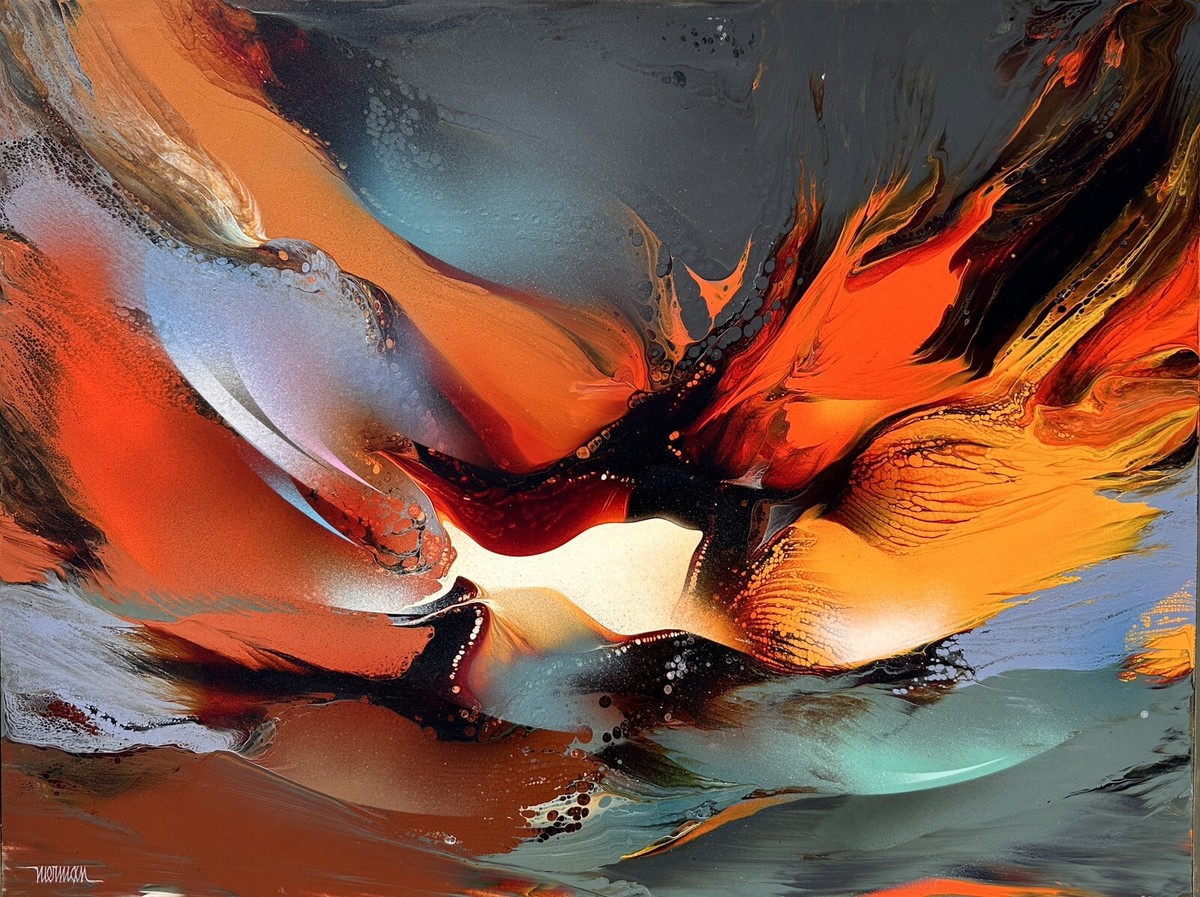 Leonardo Nierman oil painting Lava | eBay