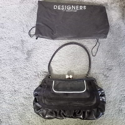 Vintage 90s Y2k jasper conran small leather black shoulder bag