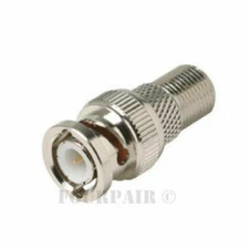 BNC Male Plug to F-Type Female Jack Adapter Coax RG59 Cable Connector Coupler