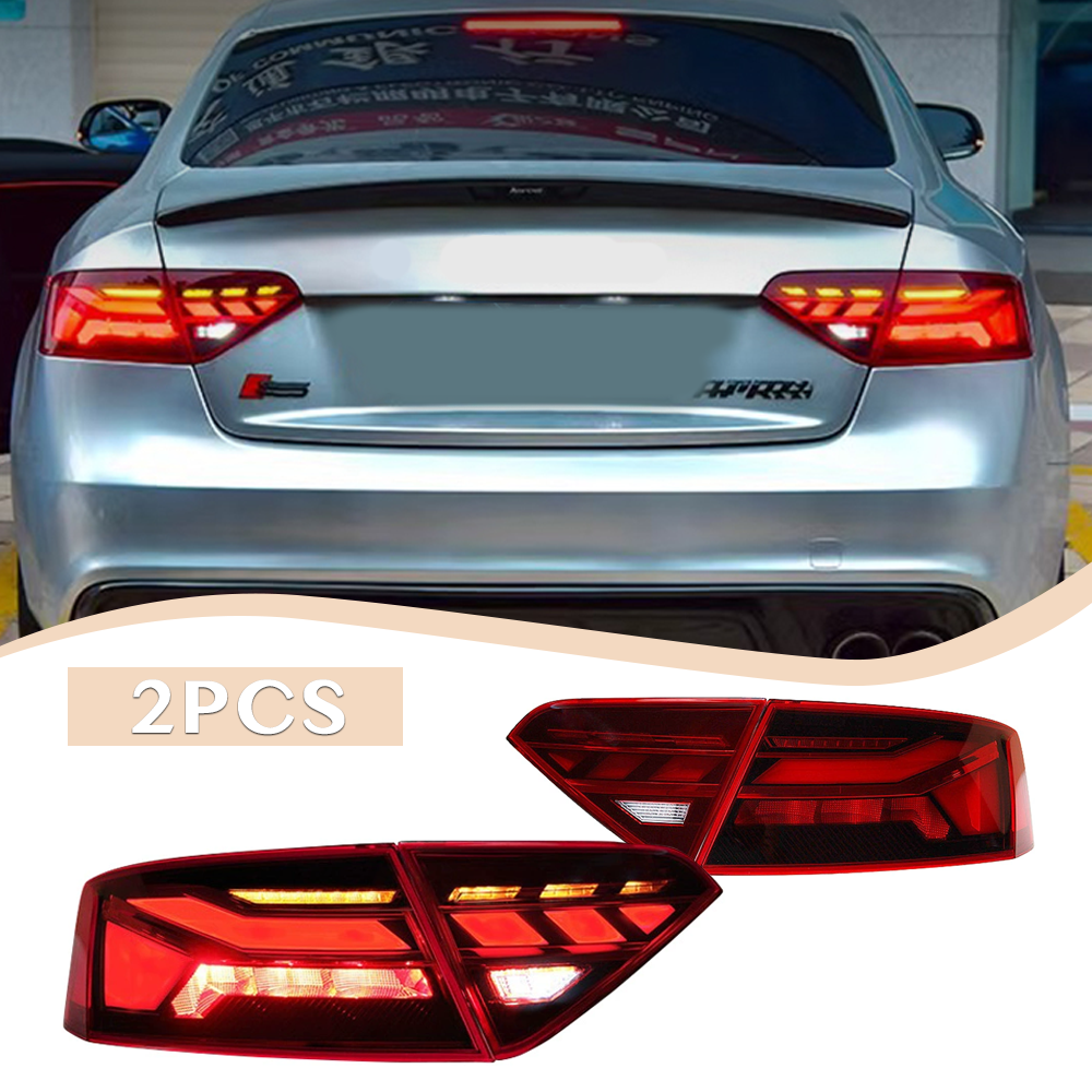For AUDI A5 2008-2016 S5 Rear Tail Lamps Facelift LED Tail Lights