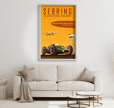 Sebring Florida International Speedway Program Car Poster  2 Sizes Available