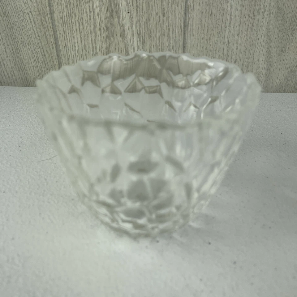 Juego de 2 CRATE & BARREL Difícil de Encontrar Creek Votivo 317-276 Hecho en Italia Vidrio Foto 2 de 4