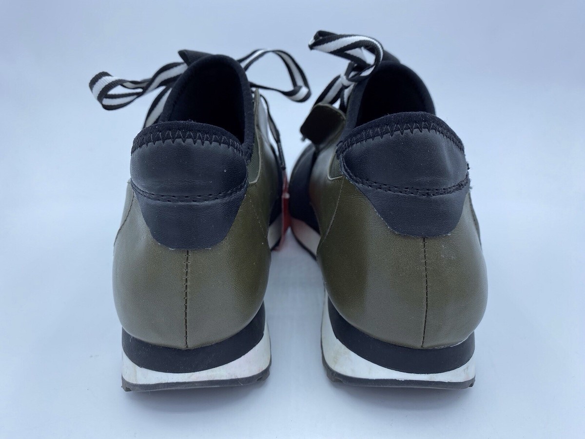 Steve Madden Green Colored Kaiyo Sneakers Size 7M Leather Coated