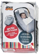Jolly Jumper Arctic Sneak-A-Peek - Grey Car Seat Cover W Attached Blanket NEW 