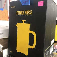 Veken French Press Coffee Maker 34 Ounce Copper Coffee Press S11