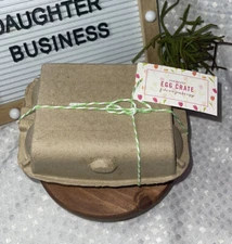 Farm Fresh 6 Egg Holder Crate EMPTY Style Easter DECOR