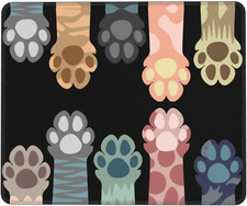 Cute Colorful Cat Paws Square Cute Mouse Pad,Mouse Pads for Wireless Mouse Desk