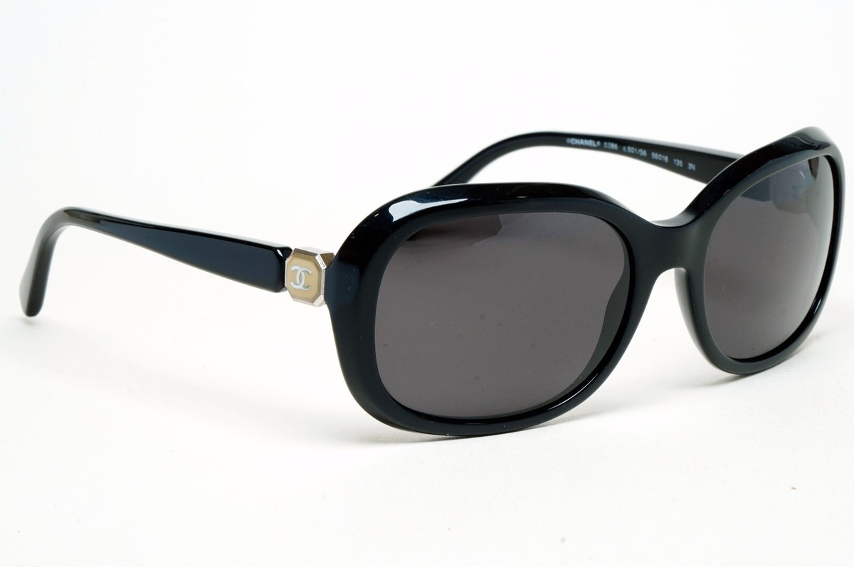 Chanel Sunglasses Black Glossy Square 5286 c.501/S6 56mm 261124 | eBay