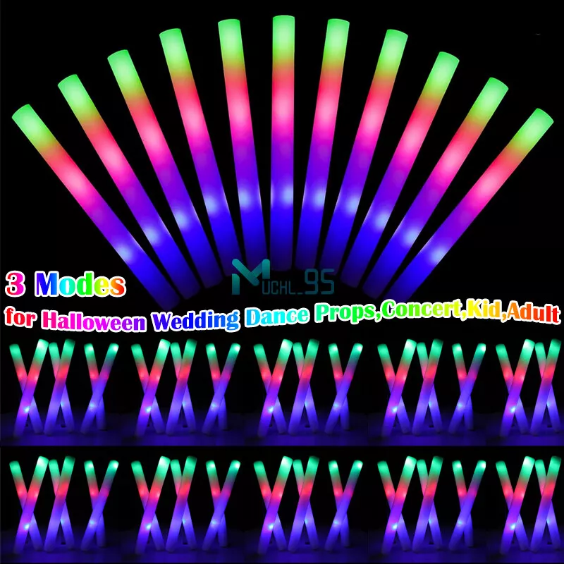 120PCS Led Foam Glow Sticks Bulk Party Pack /Light up Foam Sticks