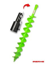 WERHE® Profi Bohrer VollStahl , Erdbohrer 100 mm DoppelWelle Mit Stihl Adapter