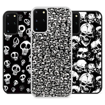 Handyhülle Totenköpfe Goth Muster für Samsung Galaxy S20 S21 Emo Punk Geschenk