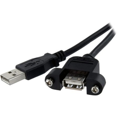 StarTech.com 3 ft Panel Mount USB Cable A to A - F-M