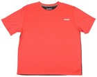 NEW REEBOK PLAYDRY Spandex Red Black REFLECTIVE Stretch Gym Running T-Shirt MED