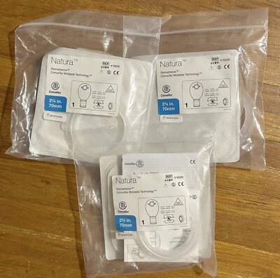 QTY 3    Convatec Natura Stomahesive 70 mm 416926 Ostomy System 2.75  No Box