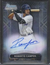 ROBERTO CAMPOS 2022 BOWMAN STERLING ON CARD PROSPECT AUTO #PA-RC