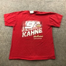 Vintage Nascar Shirt Men Medium Red Kasey Kahne #9 Short Sleeve Graphic Racing *