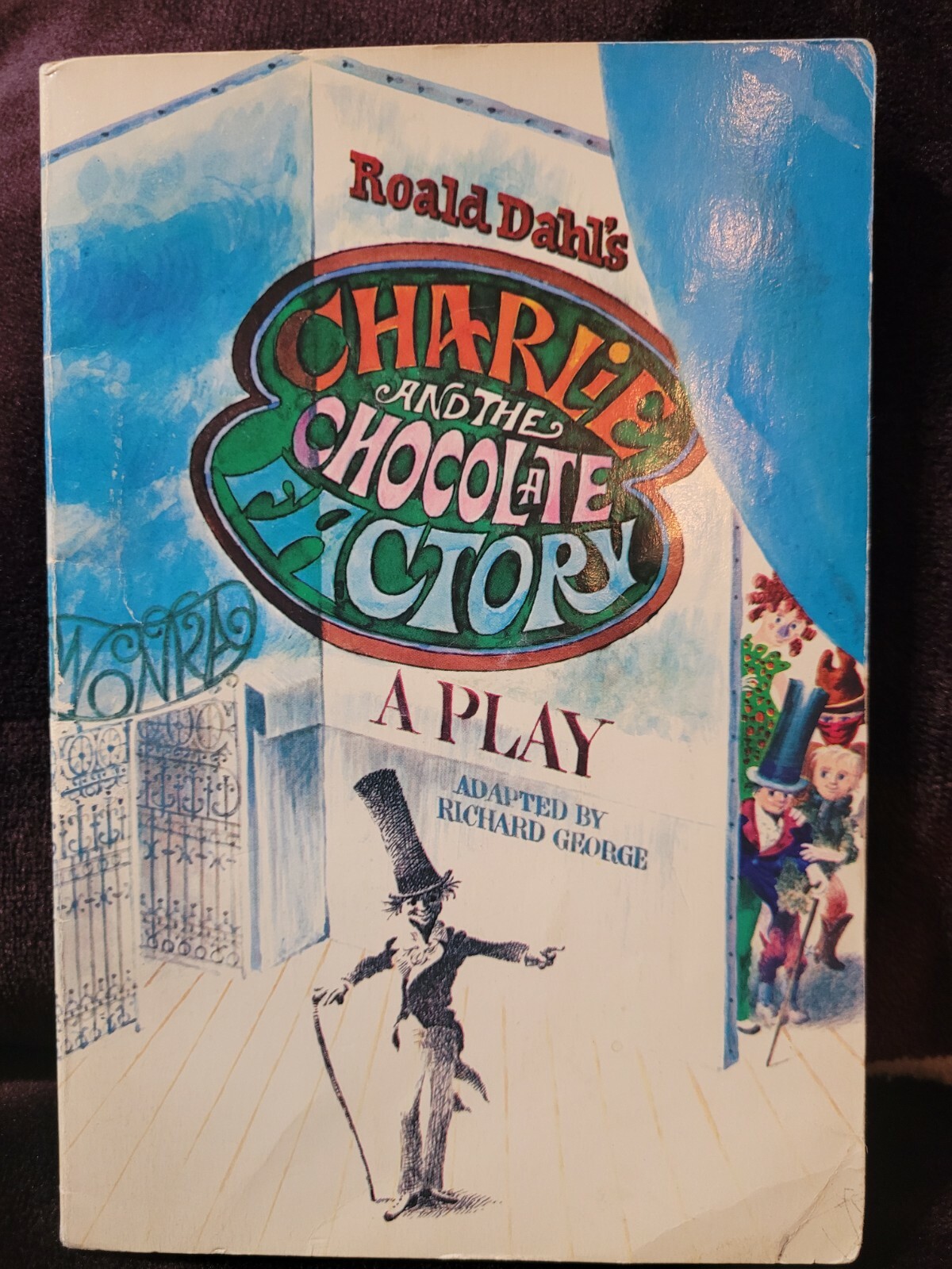 Charlie Chocolate Factory Vintage Paperback Book 1990 A Play Theater Script Read