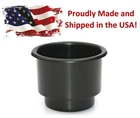 Black Single Plastic Cup Holder Boat RV Car Truck Inserts Large Size Jumbo