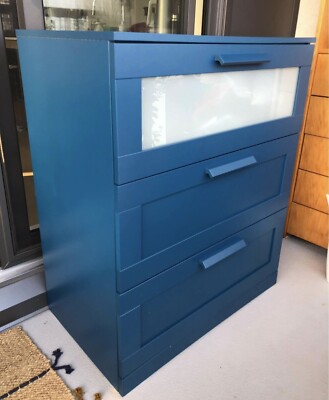 IKEA Blue BRIMNES 3-Drawer Chest Dresser 405.728.32
