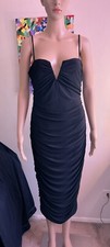 Women’s deep v neck sexy black fashion nova dress L NWT