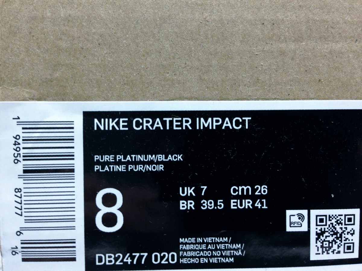 Size 8 - Nike Crater Impact Pure Platinum for sale online | eBay