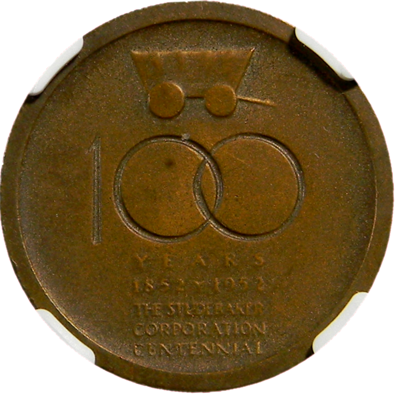 1952 Studebaker Transportation 100th Anniversary Medal NGC MS 64