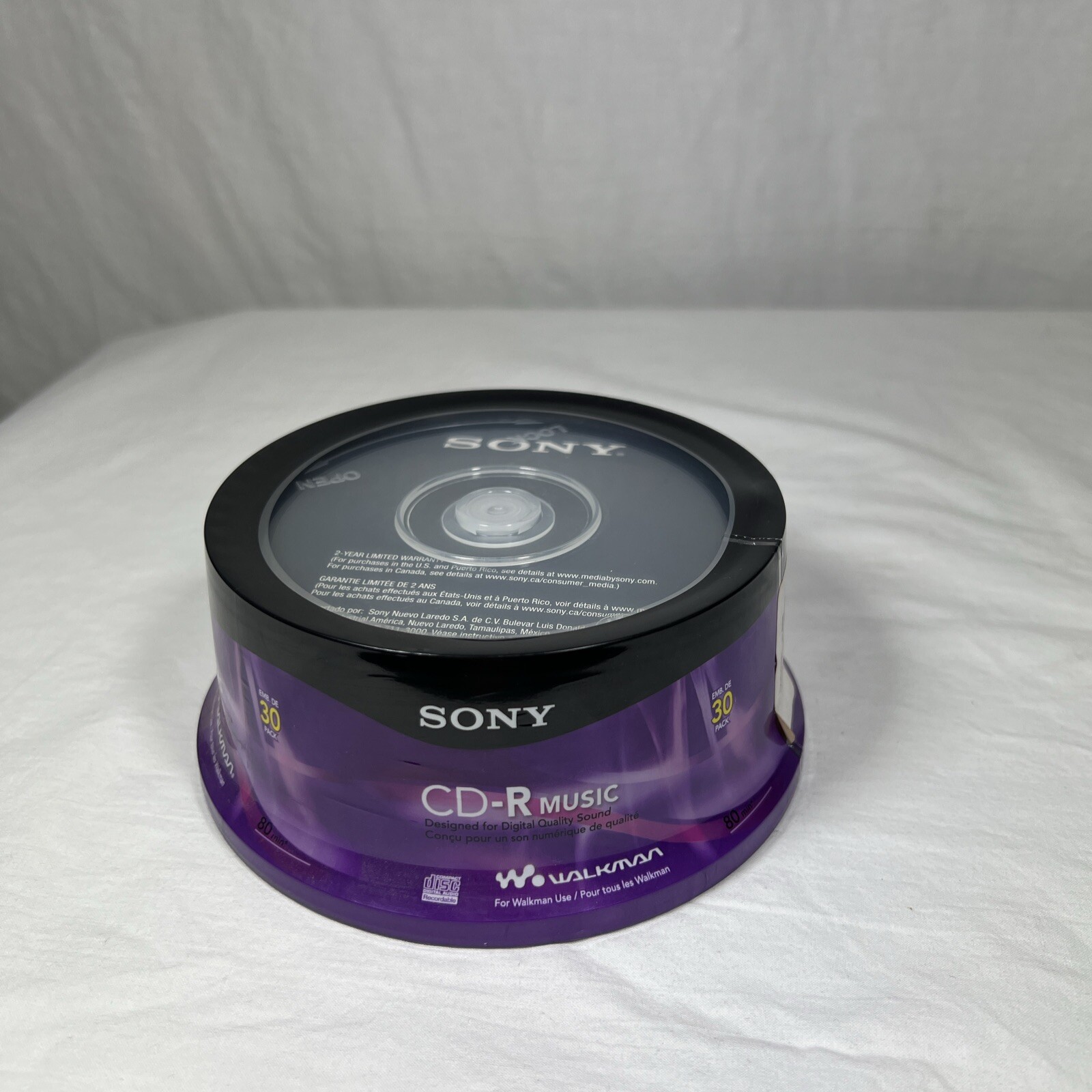 (NEW) 🔥 Sony Blank Music CDR CDR 80min Digital Audio 30 Pack Media