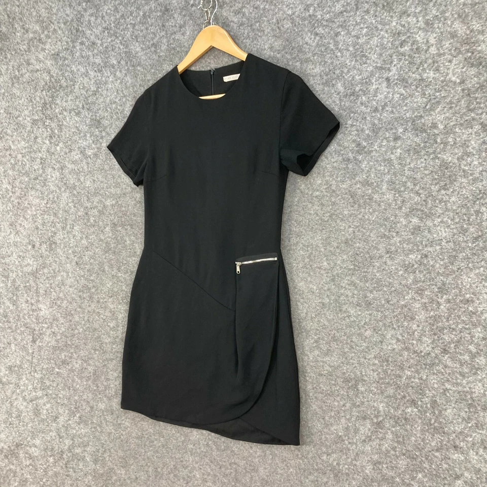 Vestido para mujer Pink Stitch talla 6 negro manga corta cremallera cuello redondo cambio 14133 Foto 2 de 4