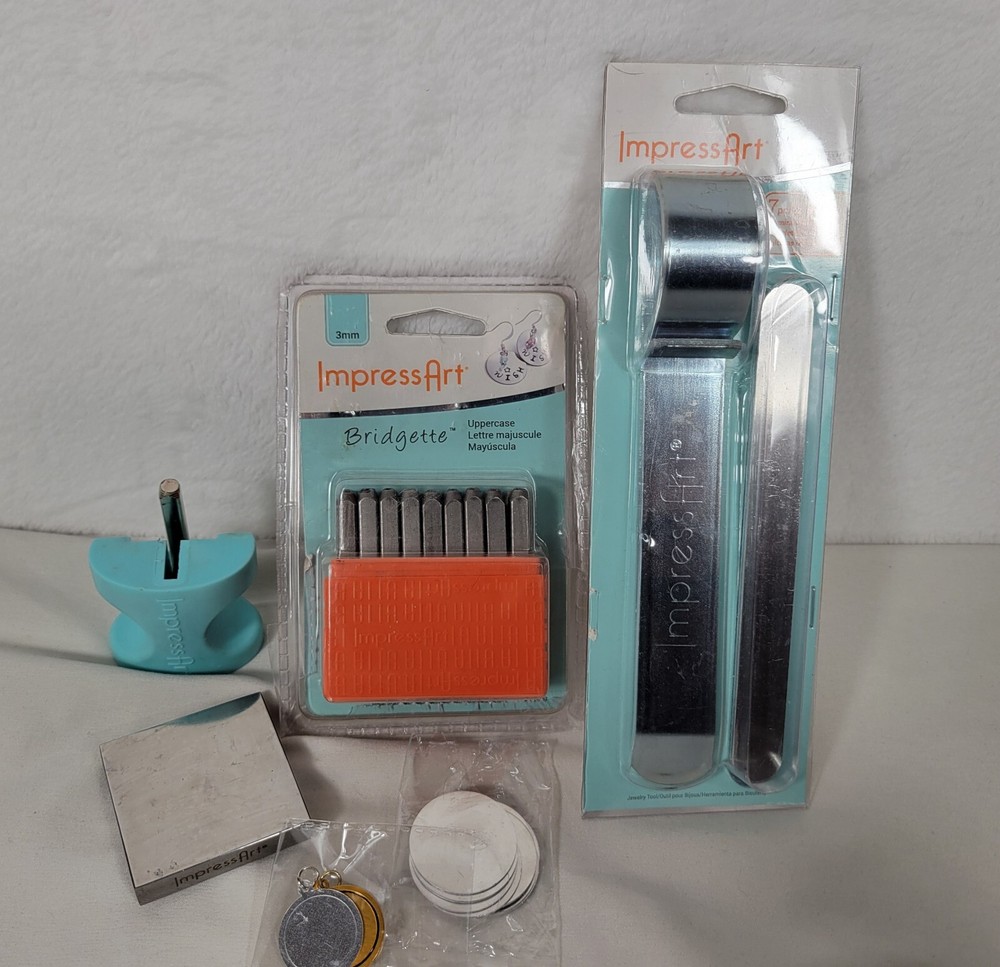 Impress Art Metal Stamping Lot Includes Letters Stamping Block Holder Blanks