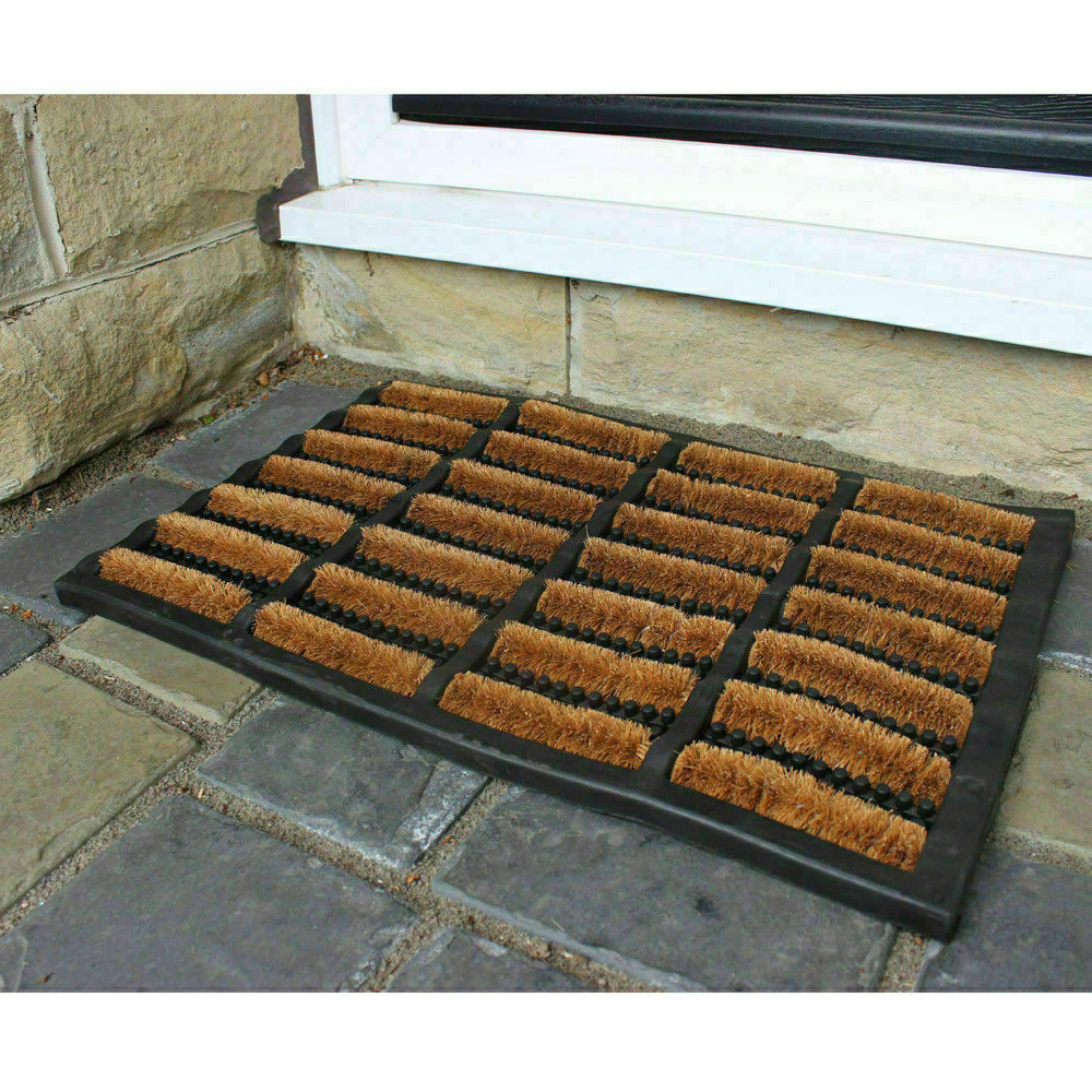 JVL Nimbus Tuffscrape Coir Entrance Door Mats Heavyduty Outdoor Dirt