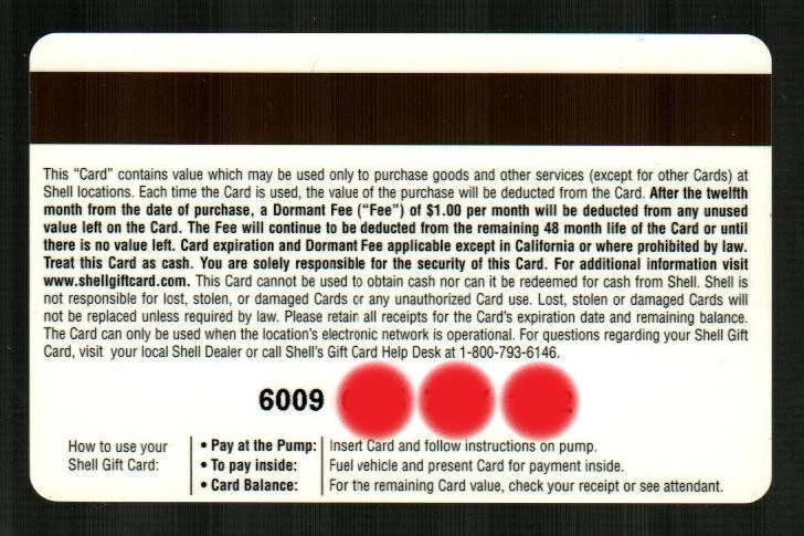 SHELL Happy Holidays, Holly ( 2006 ) Gift Card ( $0 ) #2 - Image 2 of 2