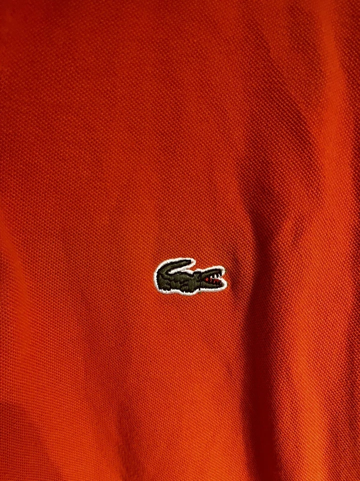 Polo Lacoste grande rojo/naranja para niños jóvenes Foto 4 de 4