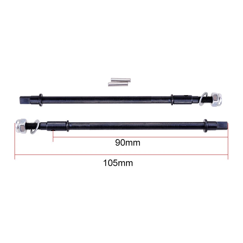 2x Hard Steel Rear Axle CVD Drive Shaft Dogbone for 1/10 Axial SCX10 RC Crawler - Photo 4/4