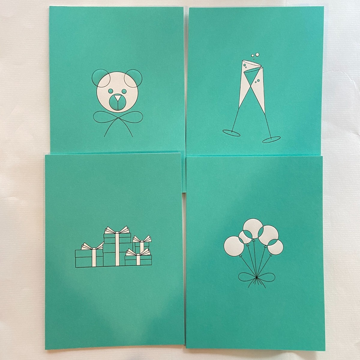 NEW Tiffany & Co Authentic Greeting Cards Stationery (Set of 4) | eBay