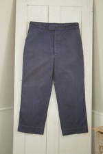 Pants Blue Vintage French cotton travaille bleus Work wear denim 36 inch waist